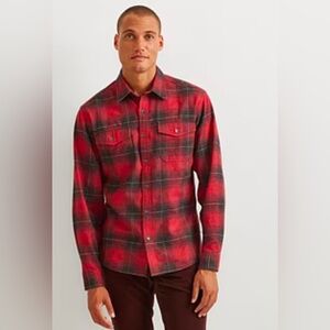 Eddie Bauer Plaid Flannel Button Up Long Sleeve